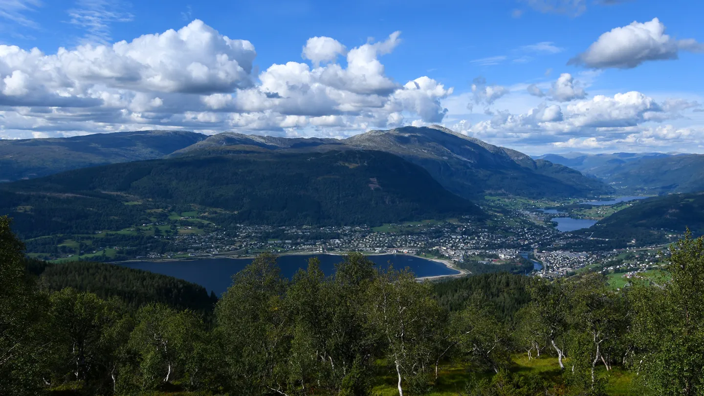 Utsikt over Voss, frå Roset