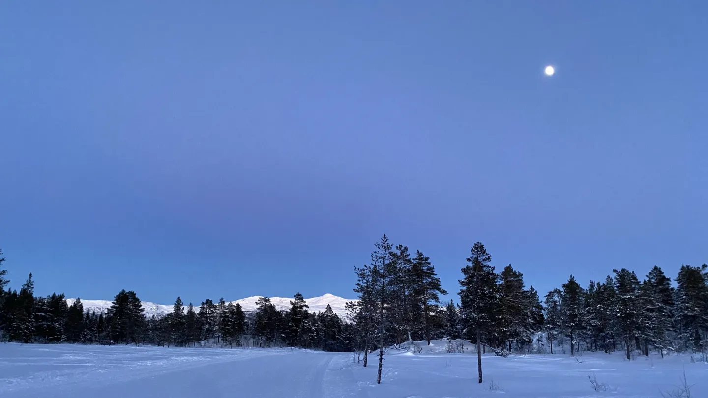 skumring og blåtime i voss ski og tursenter