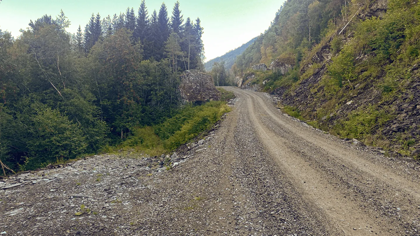 Avstikkar og sti mot sledasteinen